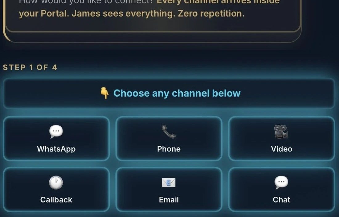 The named Ambassador receives the relationship and the guest chooses any of six channels to be answered on