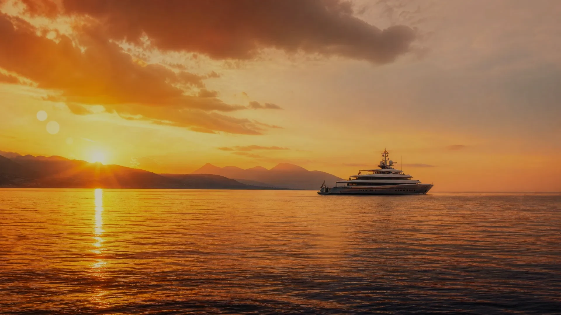 Cruise ship at dusk